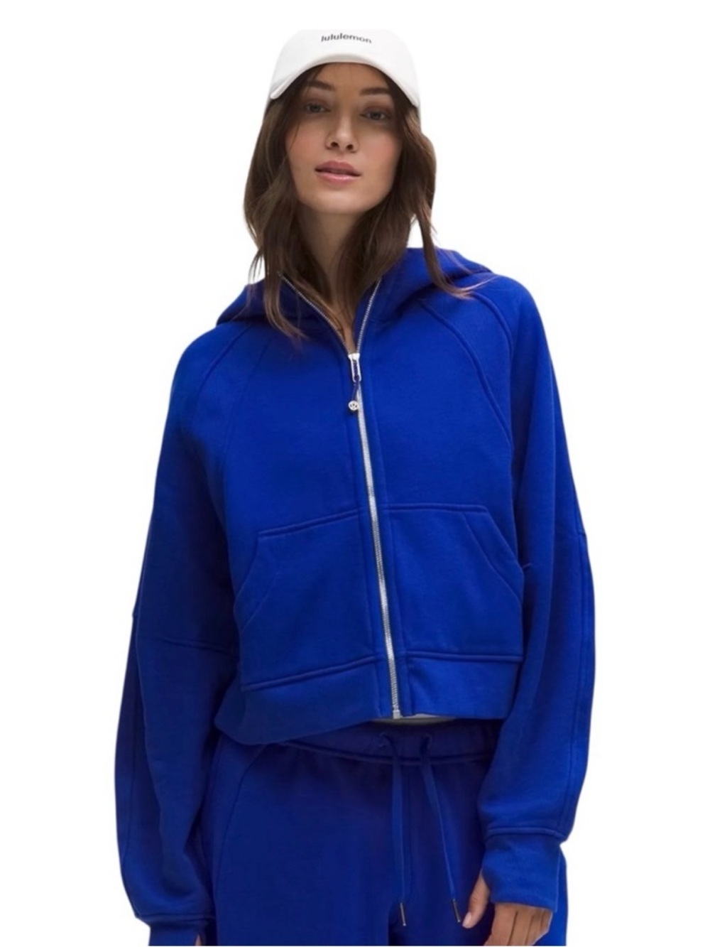 NWT Lululemon scuba oversized full zip hoodie RIVERSIDE/MIRROR SILVER Size XS/S